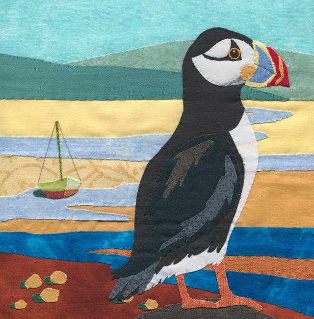 Puffin and Boat by Victoria Whitlam