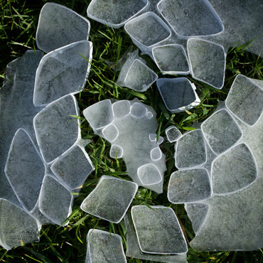 Ice and paper composition by Deborah Bird