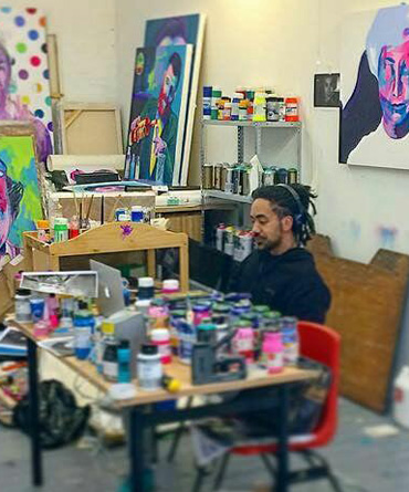 Tim Fowler in his studio