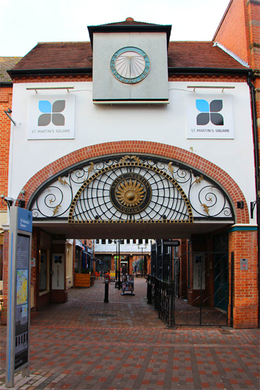 Photograph of entrance to St Martin's Square Leicester