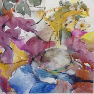 Thumbnail image of Ruth Cockayne, 'Summer Hat and Flowers' - A sample of artworks in LSA Annual Exhibition 2019