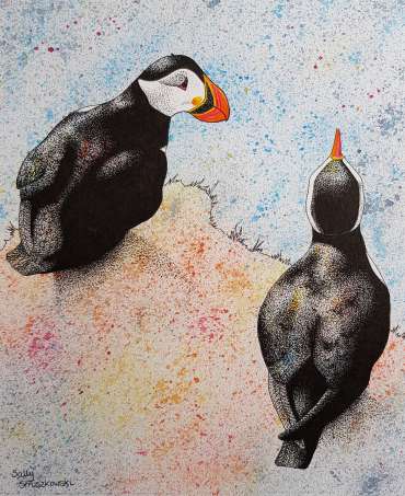 Thumbnail image of Sally Struszkowski, 'Puffins' - Inspired |  May