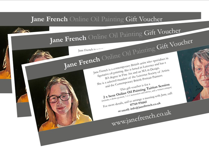 Jane French oil painting tuition voucher
