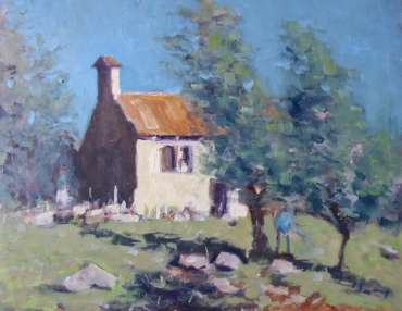 Thumbnail image of Farmhouse with Olive Trees by Graham Lacey