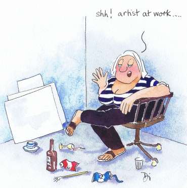 Sh! Artist at Work by Di Lorriman