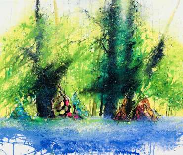 Spring Tepees, Barnsdale Wood II by Philip Dawson