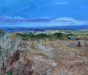 Over the Fields towards Brancaster Staithe by Sue Graham