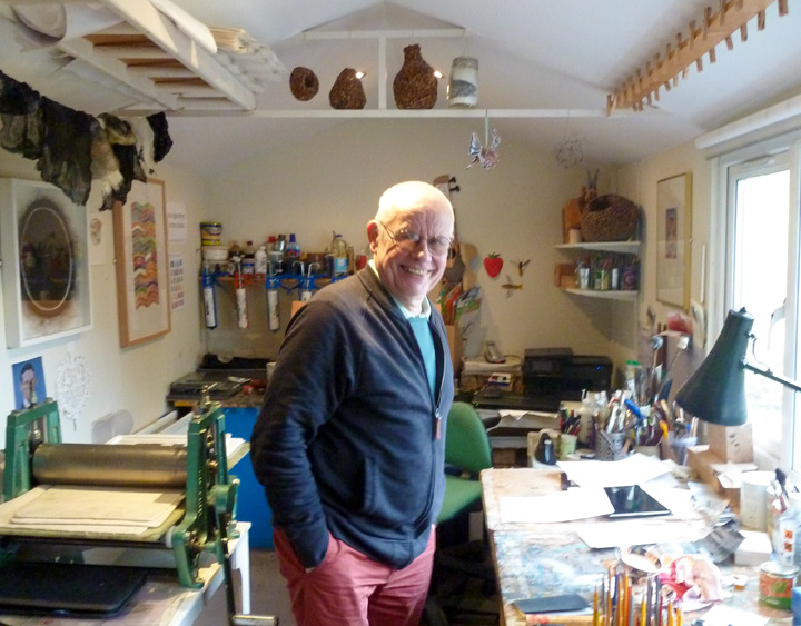 John Barradell in his studio
