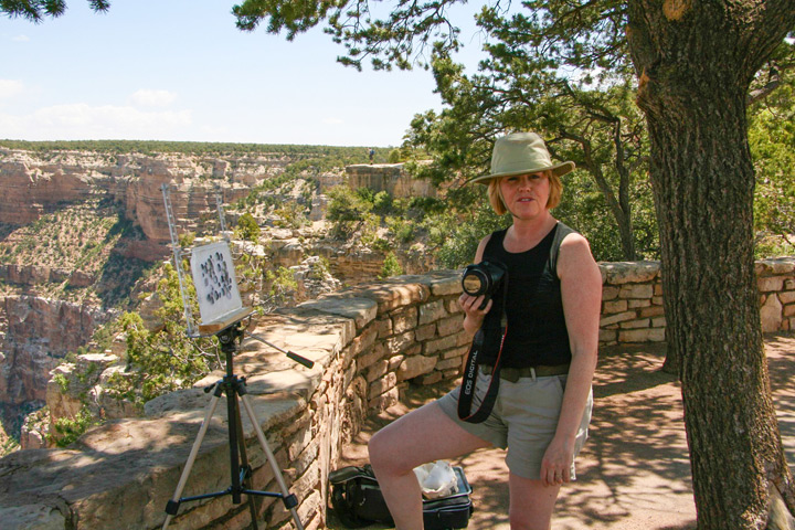 Deborah Bird on location at Grand Canyon