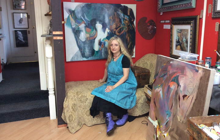Louise Ellerington in her gallery