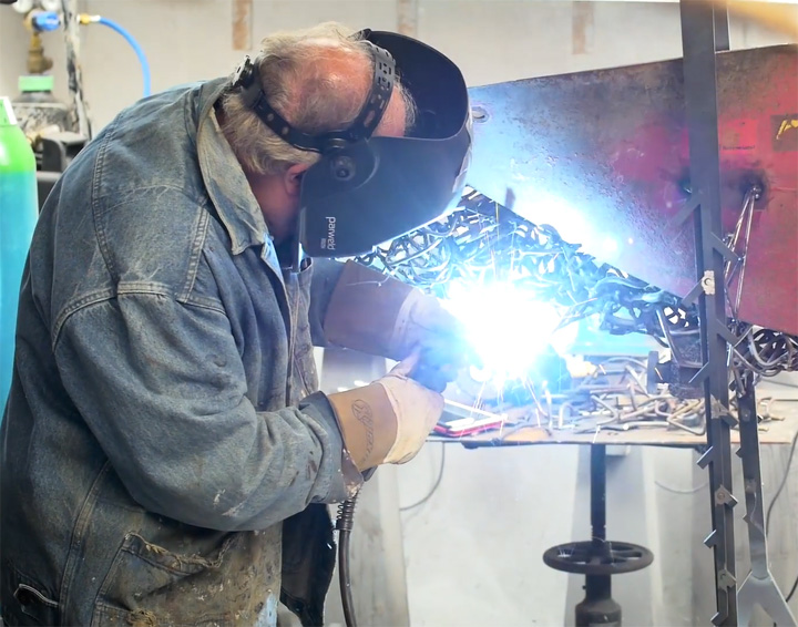 John Sydney Carter welding