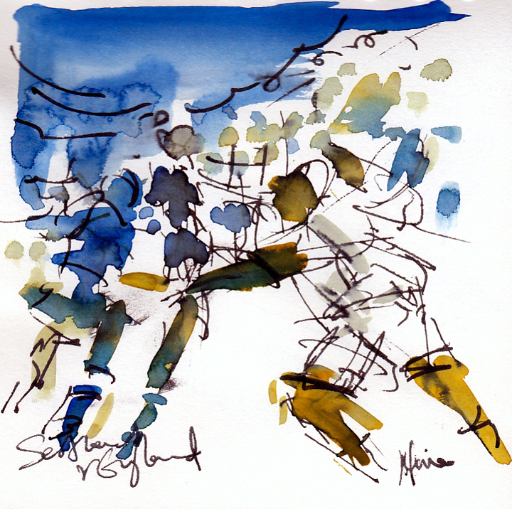 Maxine Dodd drawing - 6 nations rugby