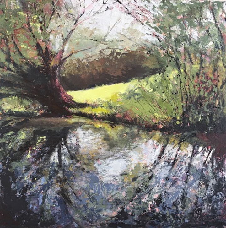Painting by Lisa Timmerman 'On the Way to the Swingbridge'