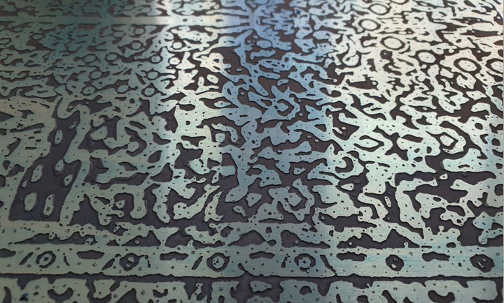 George Sfougaras, engraving into Aluminium