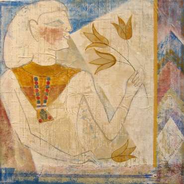 Thumbnail image of David Easton, 'Lotus and Figure' - Project 2006 - New Art inspired by the Ancient Egyptian Collection