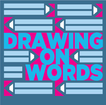 Drawing on Words logo designed by Christopher Bent