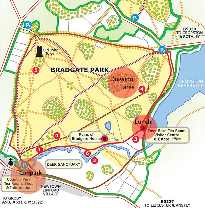 Bradgate Park Map