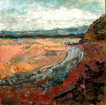 Thumbnail image of Alan Hopwood, 'Low Tide Across St Austell Bay', mixed media on board - LSA Annual Exhibition 2017 Prize Winners