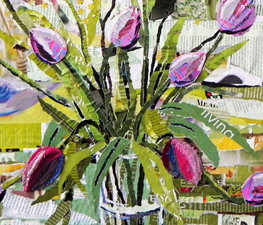SPRING FLOWERS & VASES - Collage Workshop - Danielle Vaughan
