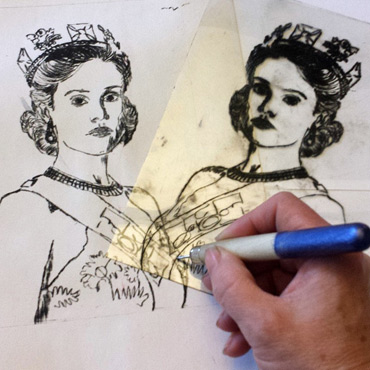 Drypoint printing by Jo Sheppard