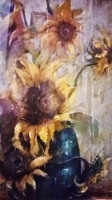 Thumbnail image of Linda Sharman - Sunflowers - A PASSION FOR PASTEL - Leicestershire Pastel Society