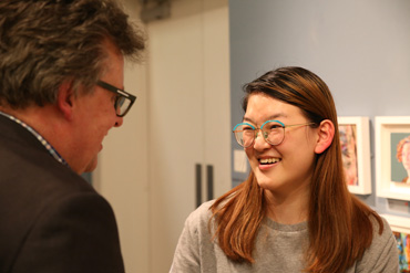 Thumbnail image of LSA President Lars Tharp with Yuanqing Zhang, Leicester High School for Girls - Little Selves - Student Prizes