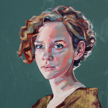 Thumbnail image of Jane French, LSA member - The Gold Dress - Little Selves - Browse Artworks A-Z
