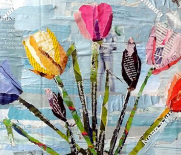 Floral Collage - Ripped Paper Workshop: Danielle Vaughan