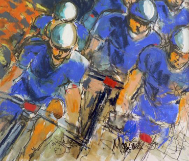 Tour de France painting by Maxine Dodd