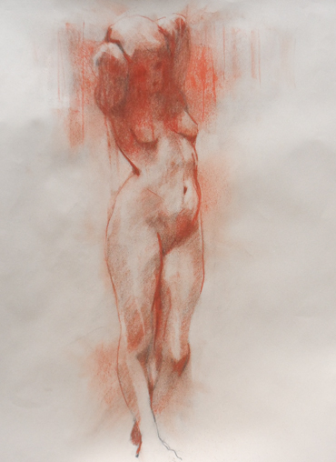 Drawing in red chalk by Scott  Bridgwood