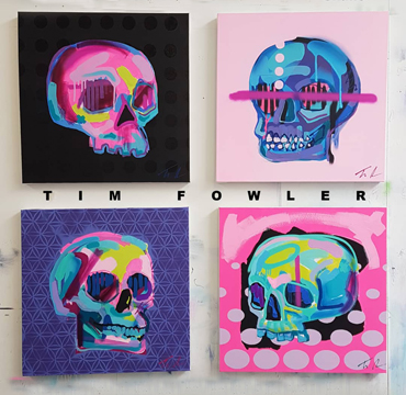 Tim Fowlers - skulls paintings