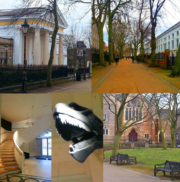 Photographic collage of New Walk Leicester