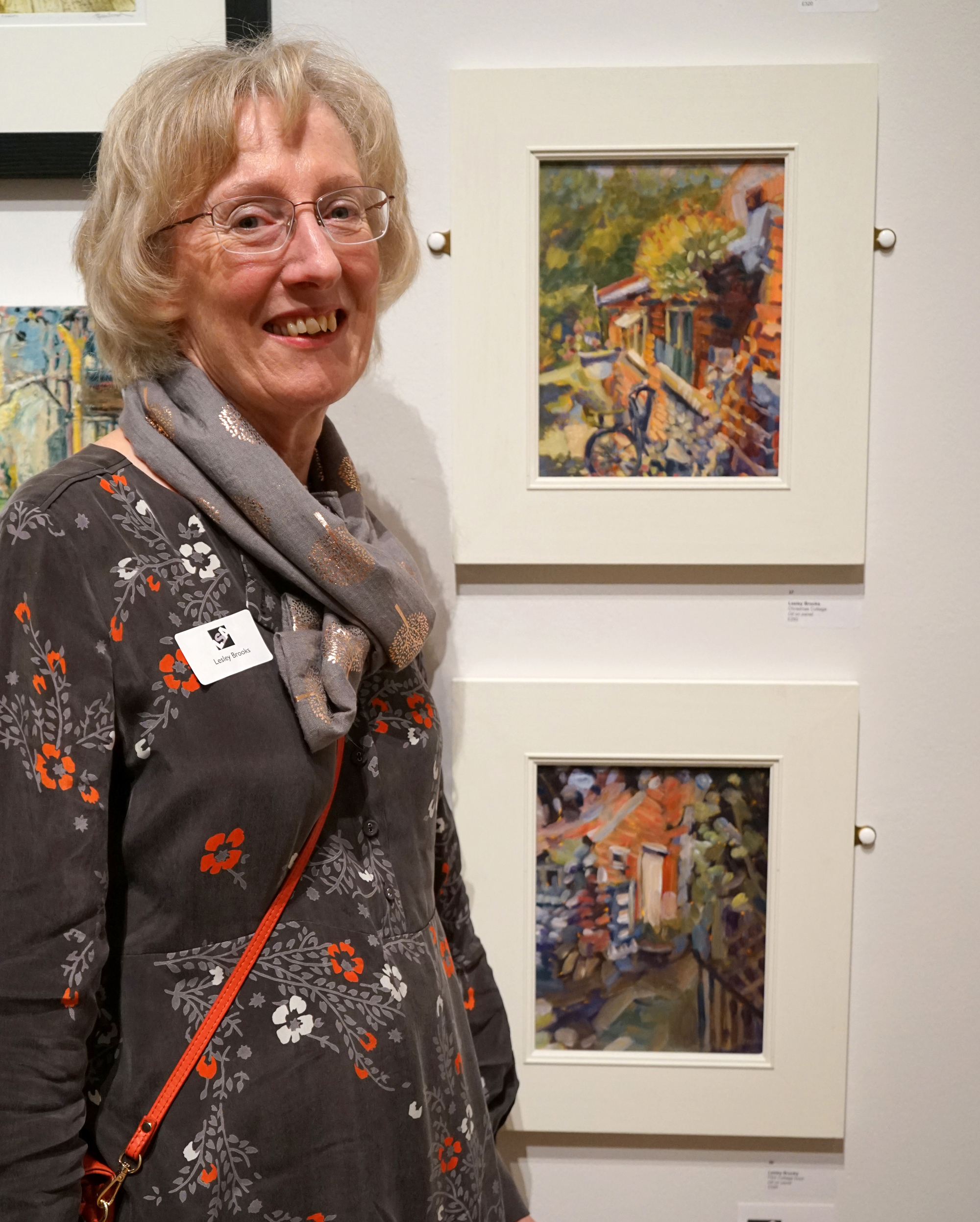 Lesley Brooks with her winning painting