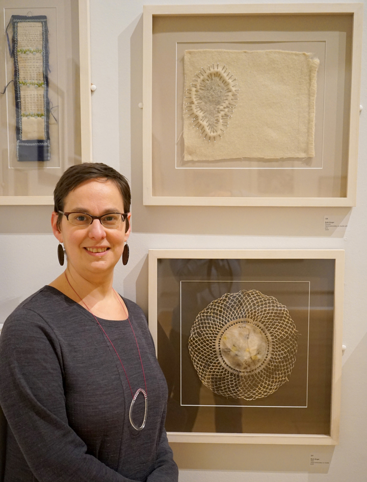 LSA prizewinner Ruth Singer with her winning textile work