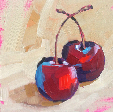 Jane French, 'Cherries', oil