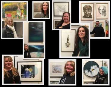 Thumbnail image of LSA members with their work in The Open Exhibition - The Open Exhibition