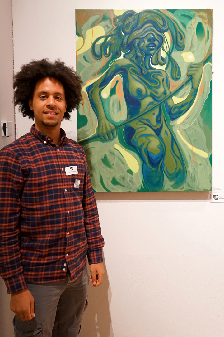 Jarvis Brookfield with his award winning painting