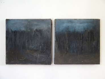 Thumbnail image of 20:&nbsp; Jacqui Gallon, 'Woodland Abstruction' - diptych - LSA Annual Exhibition 2020 | Artwork