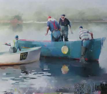 Thumbnail image of Chris Macauley, 'Estuary Fishermen' - Inspired | April