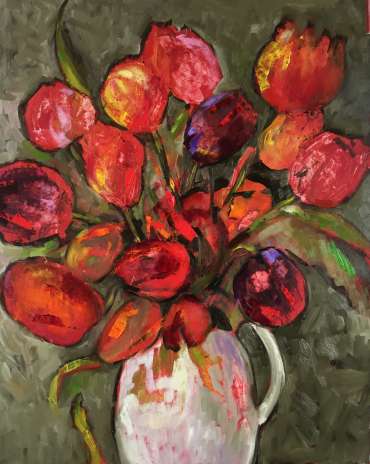Thumbnail image of Judy Merriman, 'Bunch of Tulips' - Inspired | April
