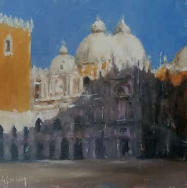 Thumbnail image of Graham Lacey, 'View of Venice' Oil on board.8x8 inches. Price: &pound;160 (unframed) - Inspired | July