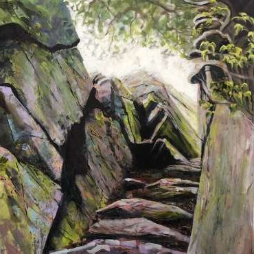 Thumbnail image of Jo Sheppard, 'Cademan Steps' (work in progress) - Inspired | July