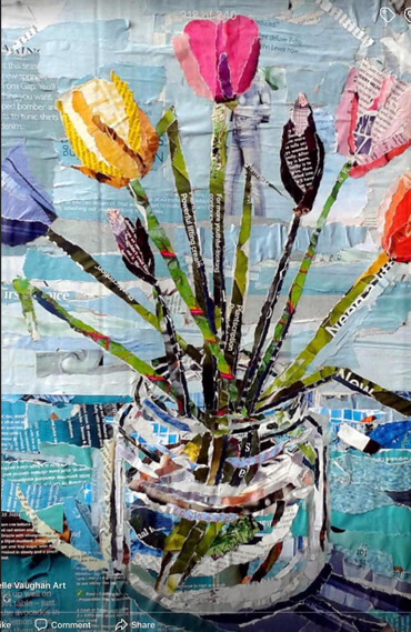 ripped paper collage by Danielle Vaughan