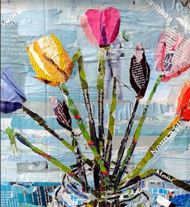 Workshop | Ripped Paper Collage: Spring Bouquet - Danielle Vaughan