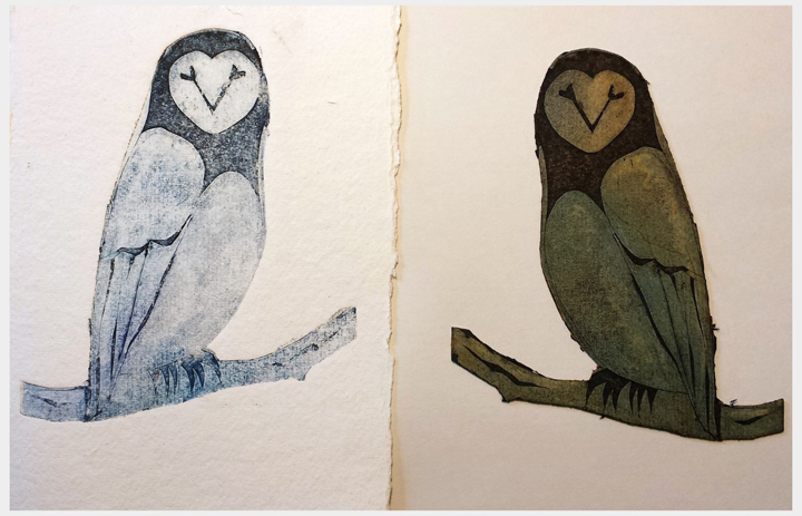 Jo Sheppard - collagraph by student