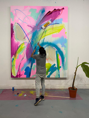 Tim Fowler painting work for 'Potassium'