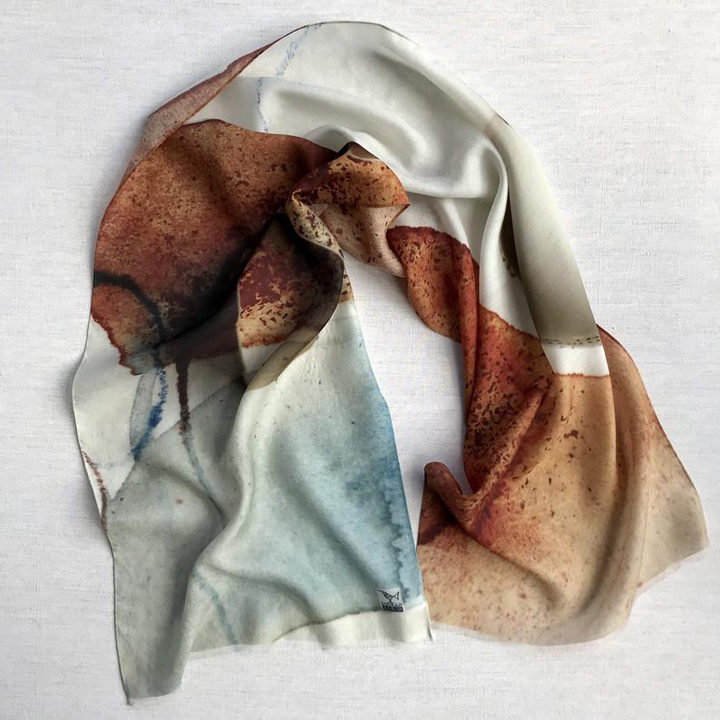 Deborah Bird - Long silk and wool scarf