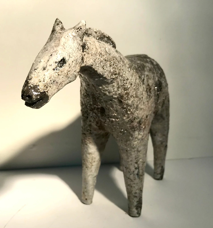 Henrietta Corbettt -Small Raku Fired Ceramic Horse no.4