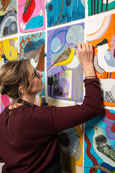 Lucy Stevens in her studio