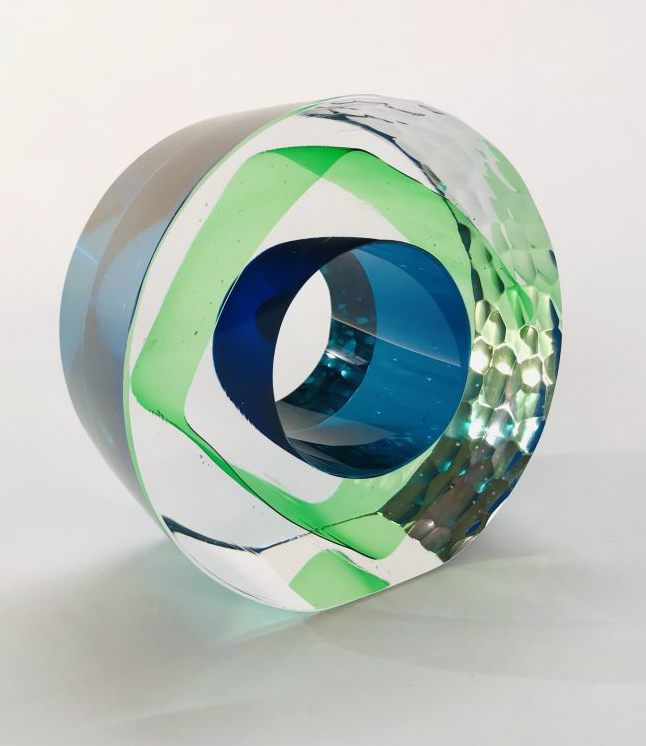 Graeme Hawes - Blue & Green Geo Glass